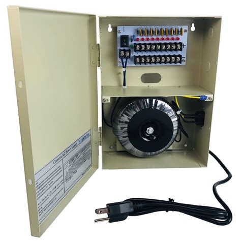 professional surveillance power distribution box|24v security camera power box.